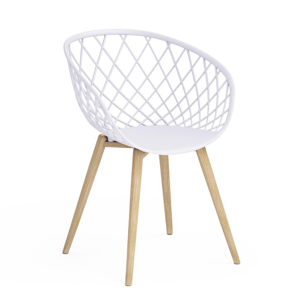 Jamesdar Kurv White Arm Chair With Natural Wood Legs Set Of Jamesdar Kurv White Arm Chair With Natural Wood Legs Set Of