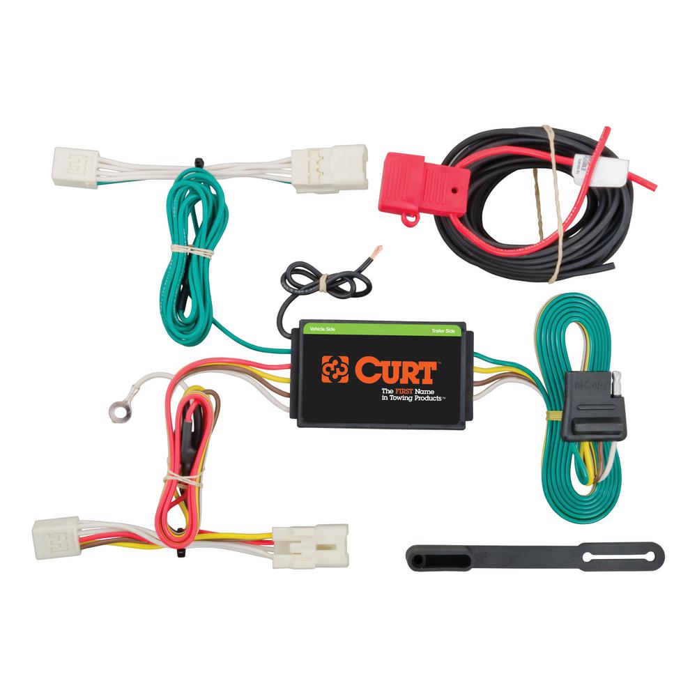 Curt Custom Vehicle Trailer Wiring Harness 4 Way Flat Output Select Hyundai Elantra Gt Ioniq Quick T Connector 56233 The Home Depot