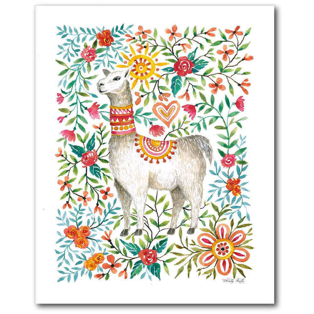 Courtside Market Llama Gallery-Wrapped Canvas Nature Wall Art 20 in. x 16 in., Multi Color was $70.0 now $38.93 (44.0% off)