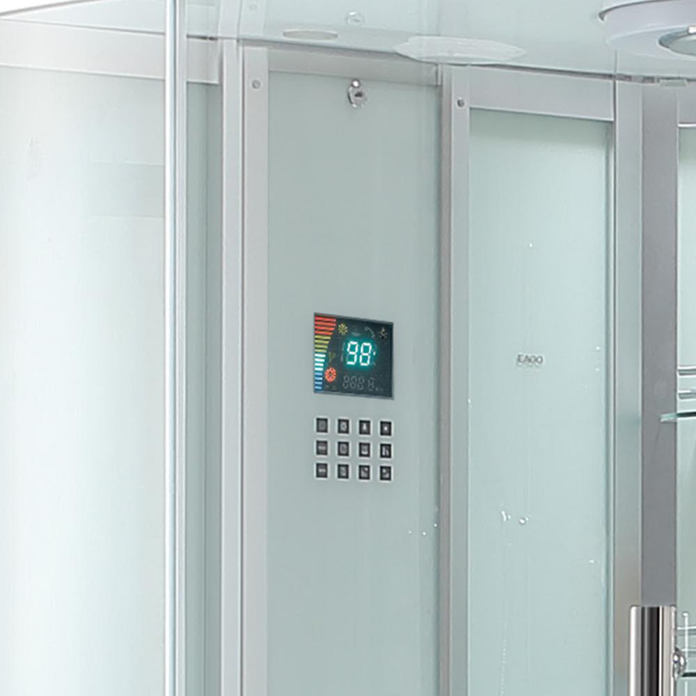 Ariel Platinum 59 In X 89 Steam Shower Enclosure Kit With Whirlpool Tub White Ariel Platinum 59 In X 89 Steam Shower Enclosure Kit With Whirlpool Tub White