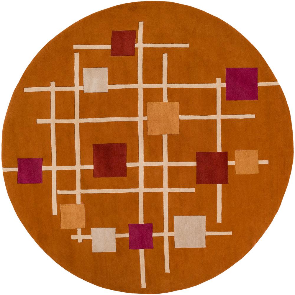 Home Decorators Collection Ultimate Shag Orange 8 ft. Round Area Rug