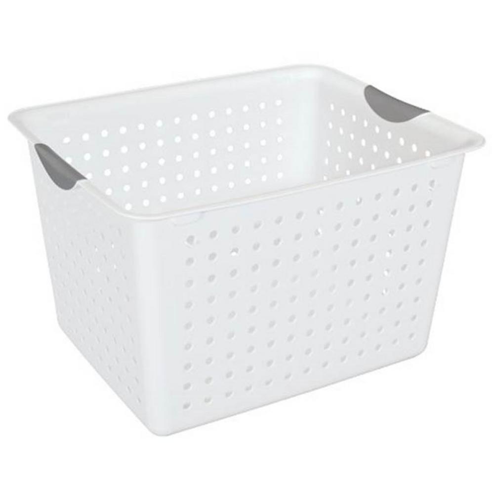 Sterilite 25.2 Qt. Plastic Storage Bin Organizer Basket