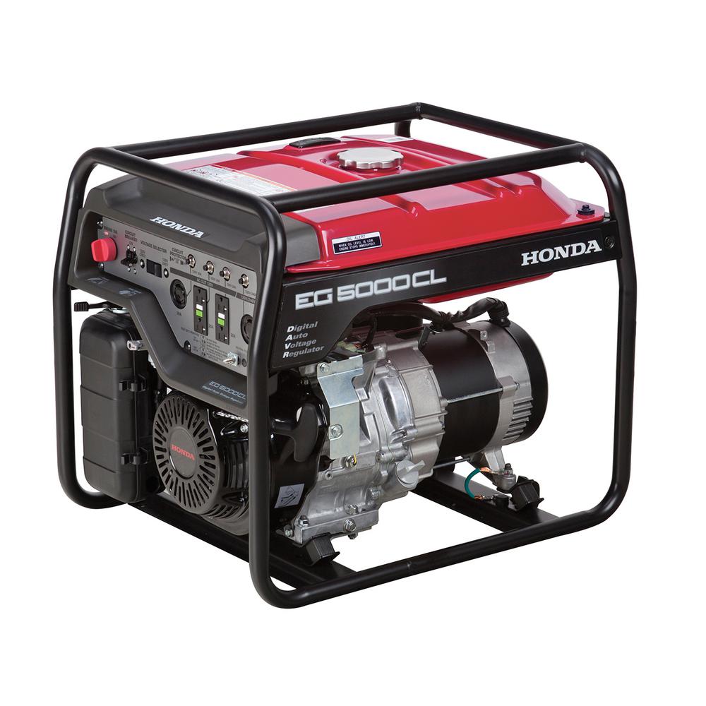 Honda 4500 Watt Gasoline Powered Portable Generator With Gx390 Ohv