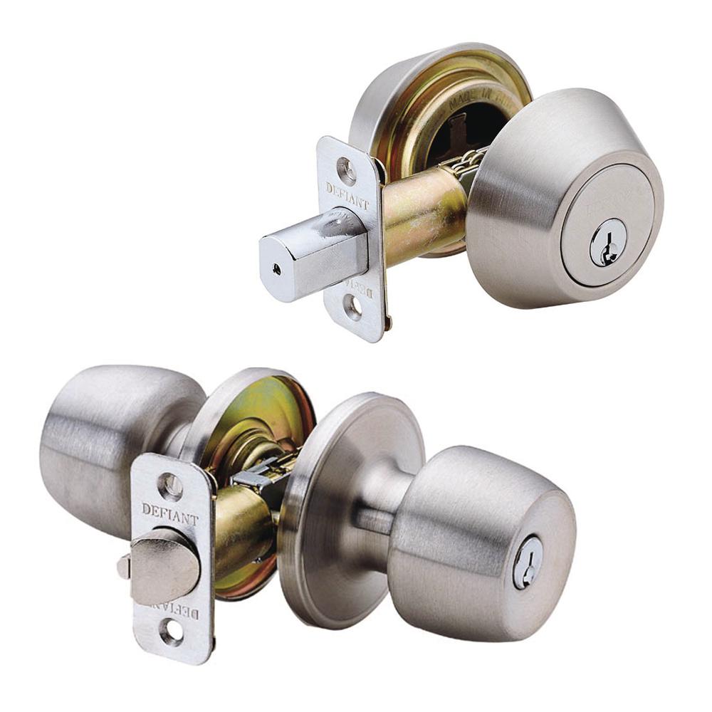 Defiant Olympic Stainless Steel Lever Combo Door Knob SetMG6L1 The