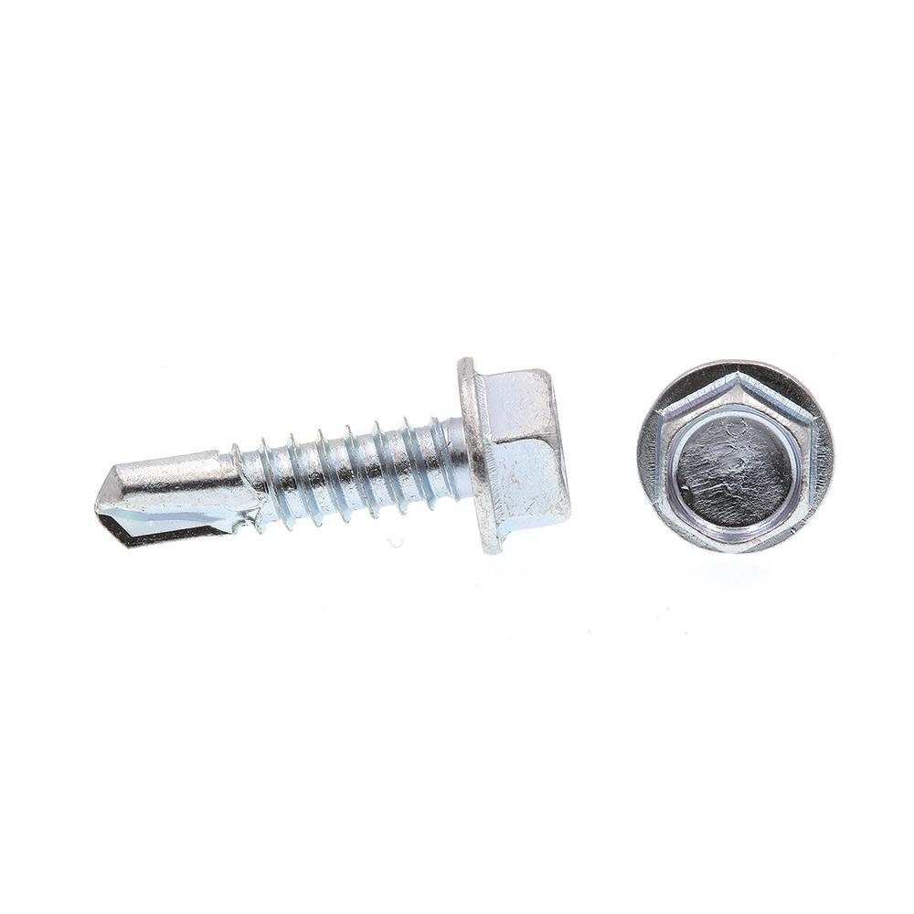 Colored Zinc Hex Flange Head Self Drilling Tapping Screws with Washer M5 5mm 