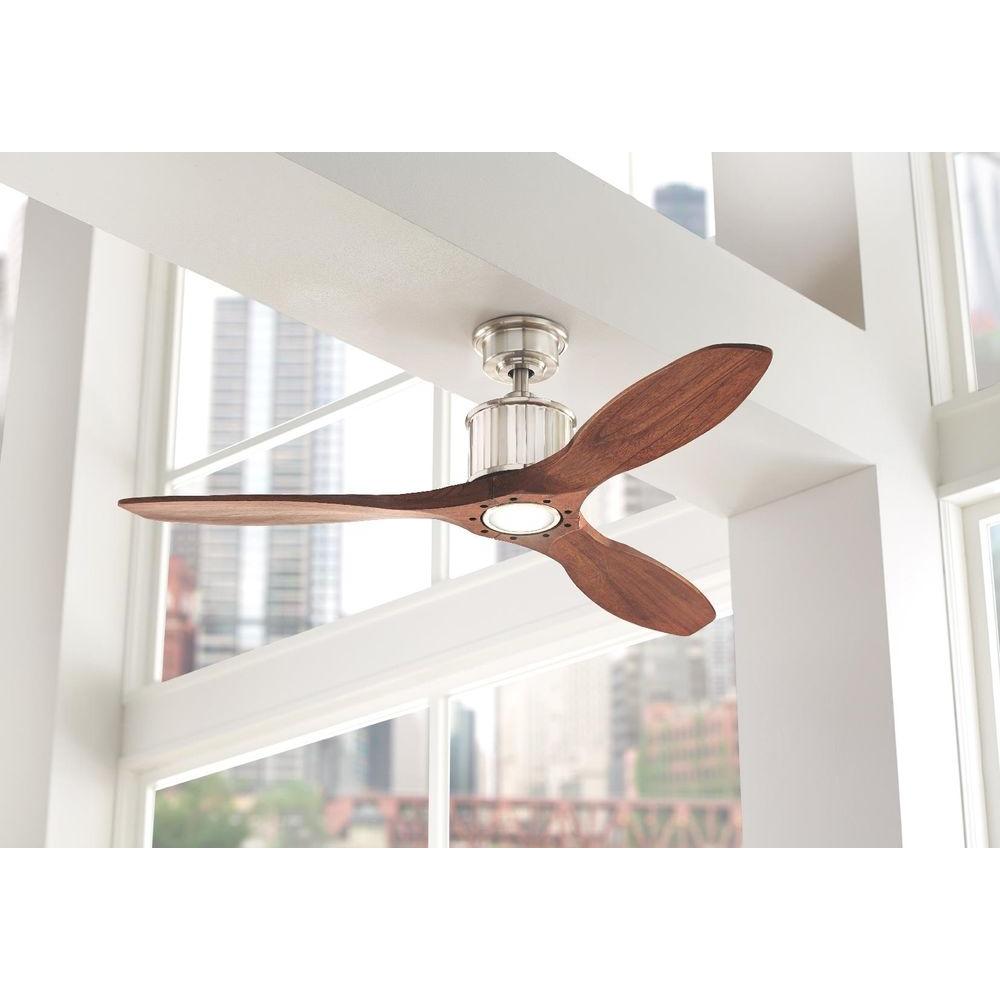 Home Decorators Collection Reagan 52 In Led Indoor Brushed Nickel