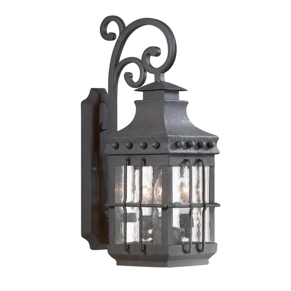 Troy Lighting Dover 3 Light Natural Bronze Outdoor Wall Lantern Sconce Troy Lighting Dover 3 Light Natural Bronze Outdoor Wall Lantern Sconce