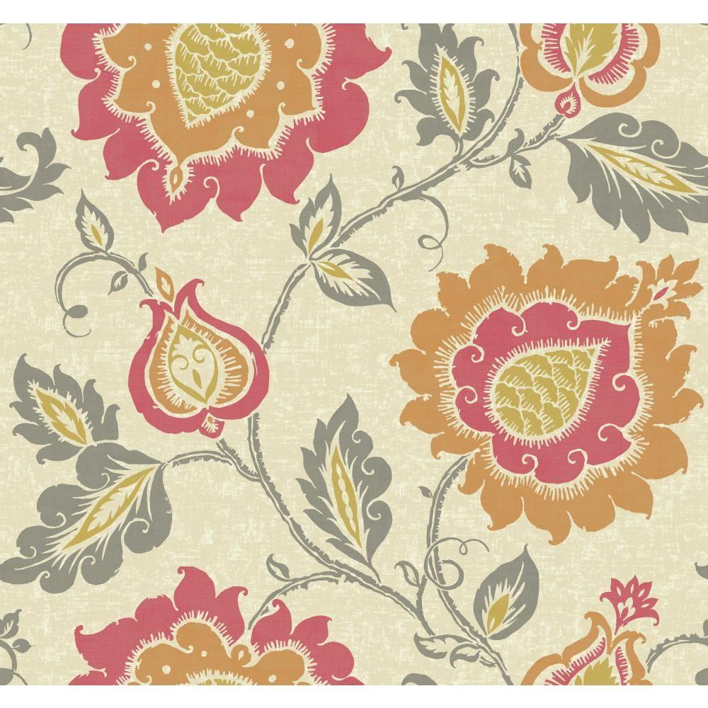 York Wallcoverings Carey Lind Vibe Jaco Floral Wallpaper-EB2036 - The