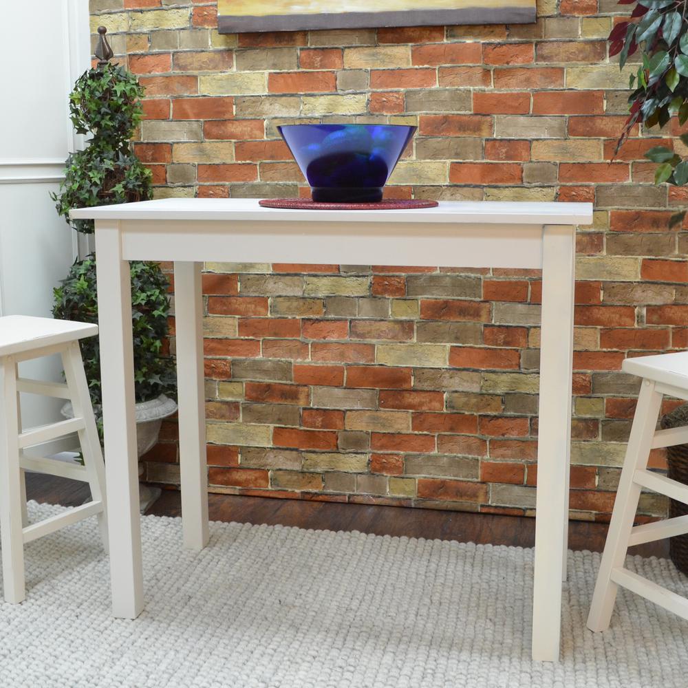 Carolina Cottage Cafe Antique White Pub Bar Table 2242 Mw The