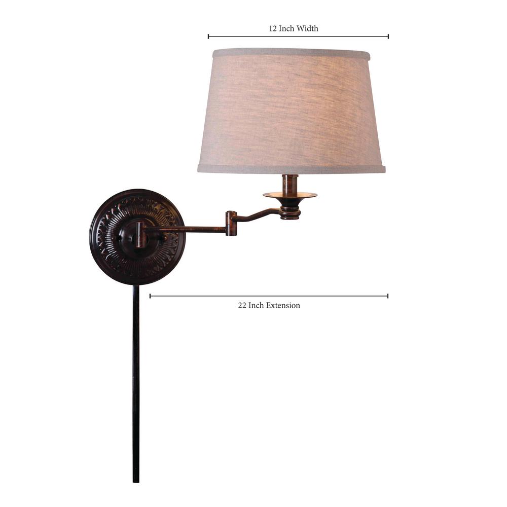 copper swing arm wall lamp