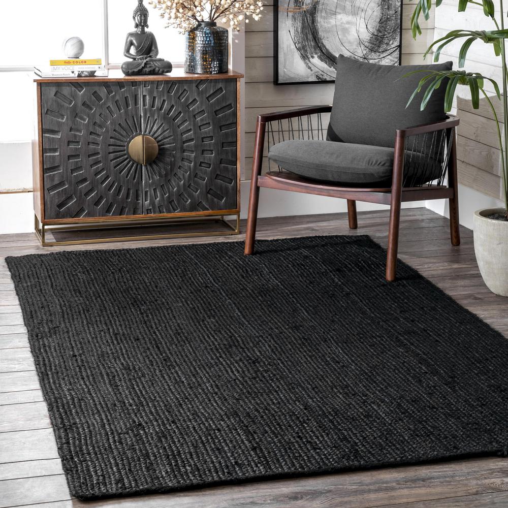 Nuloom Rigo Chunky Loop Jute Black 6 Ft Square Rug Tajt03c S606 The Home Depot - 6 Ft Square Jute Rug Nuloom Rigo Chunky Loop Jute Black 6 Ft Square Rug Tajt03c S606 The Home Depot - 6 Ft Square Jute Rug