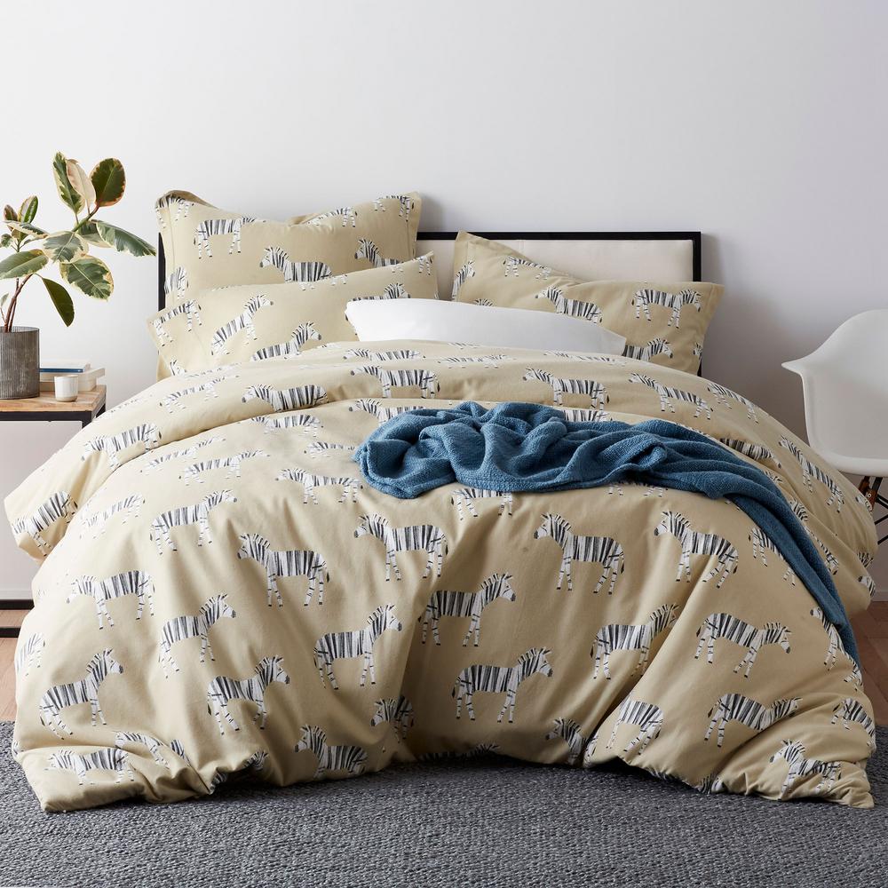 The Company Zebra Herd Flannel King Duvet Cover 50318d K Multi The Company Zebra Herd Flannel King Duvet Cover