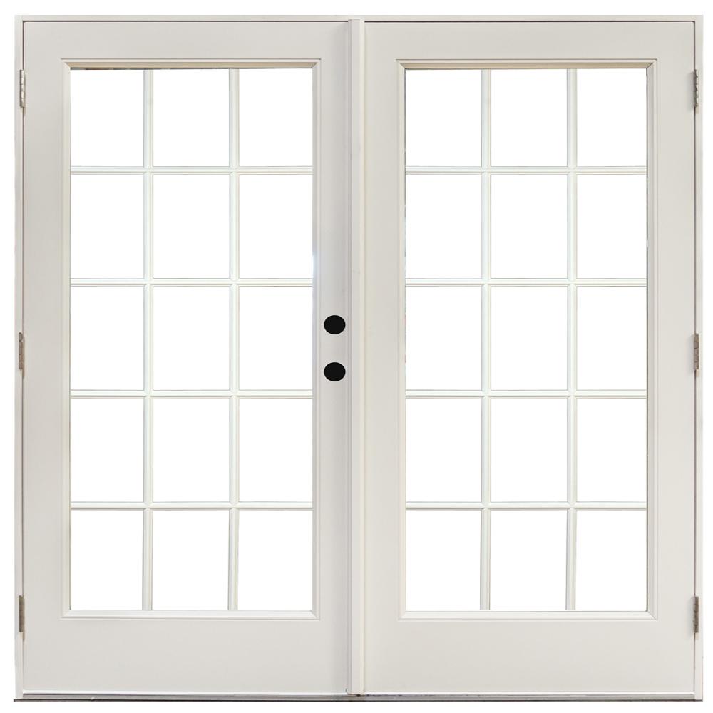 MP Doors 72 in. x 80 in. Fiberglass Smooth White Left-Hand Outswing ...