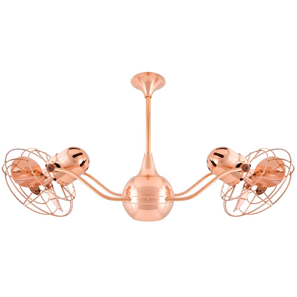 Copper Ceiling Fans Without Lights The Home Depot Vent Bettina 42 In Indoor Outdoor Polished Copper Ceiling Fan