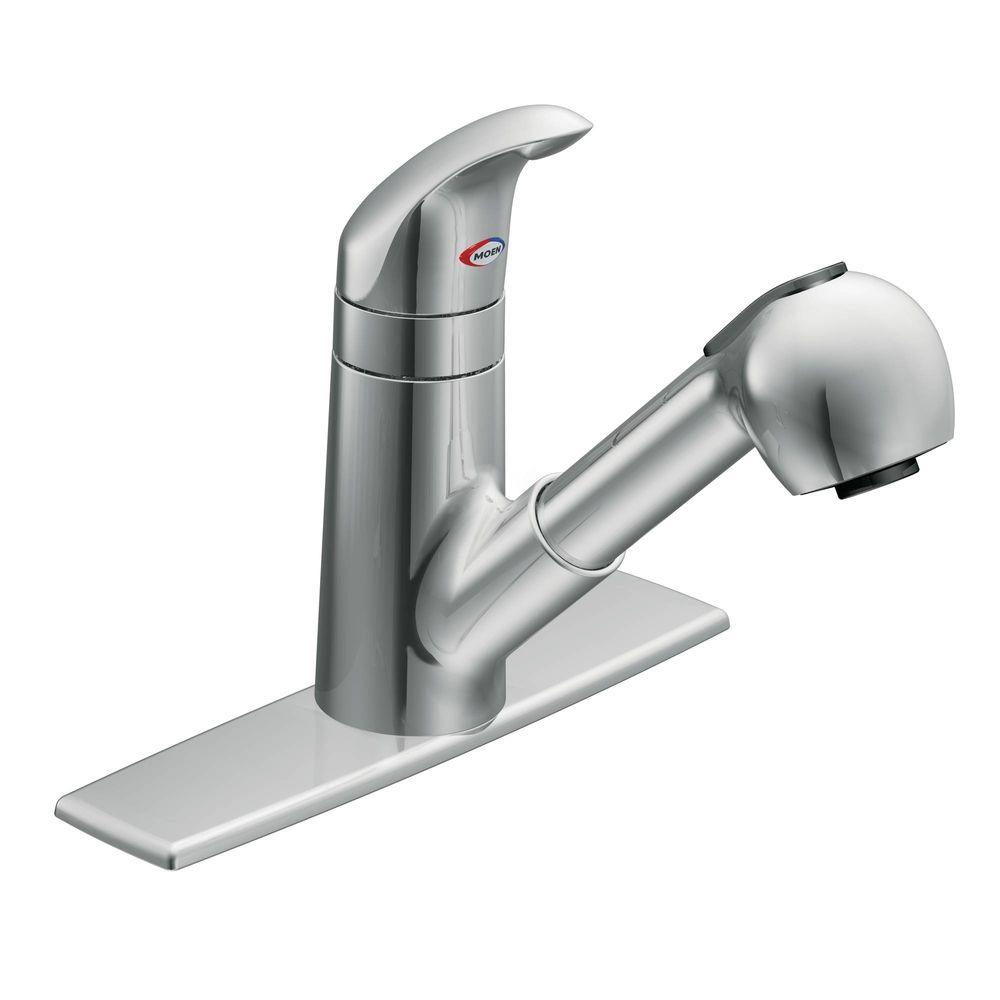 MOEN Integra Single-Handle Pull-Out Sprayer Kitchen Faucet ...
