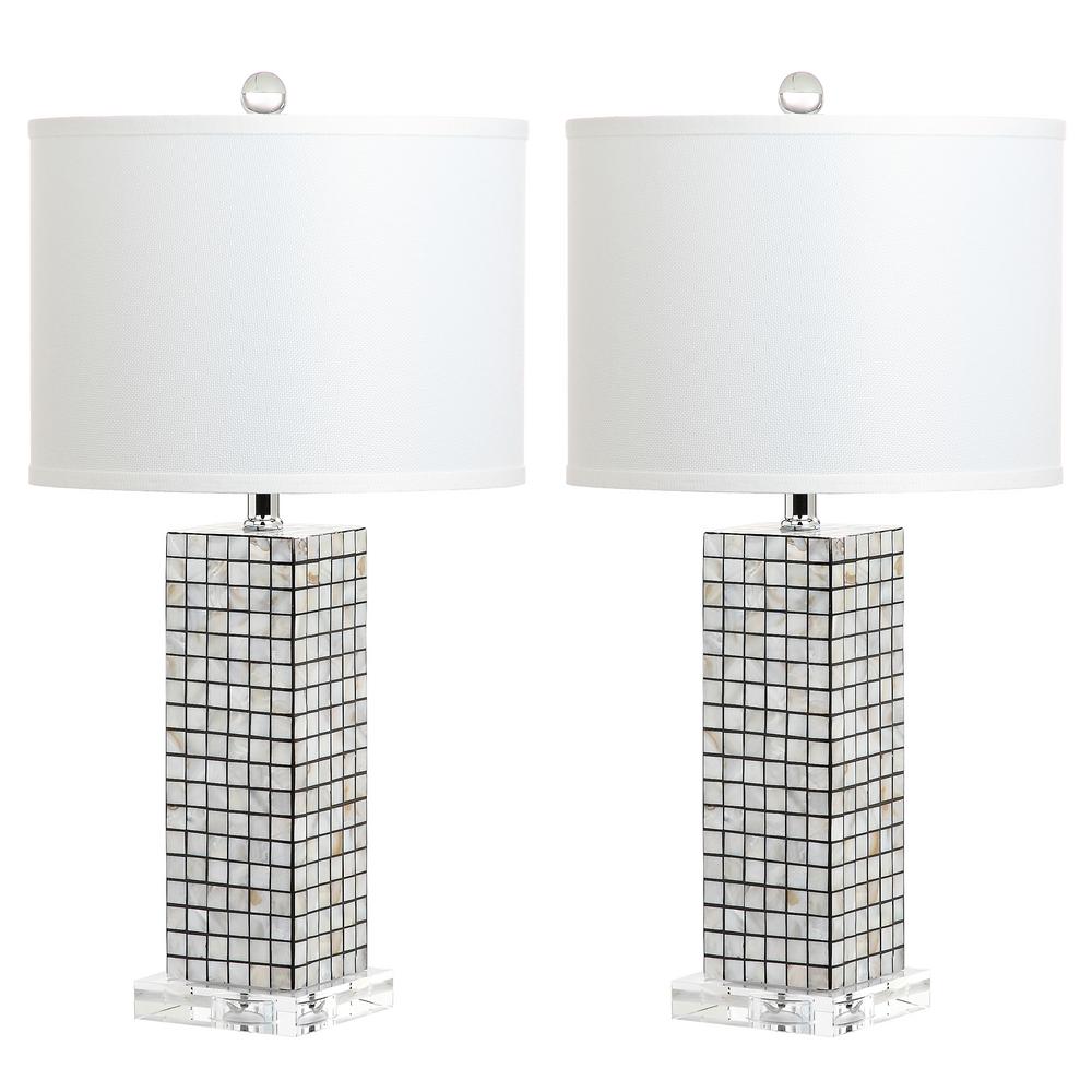 black mosaic table lamp