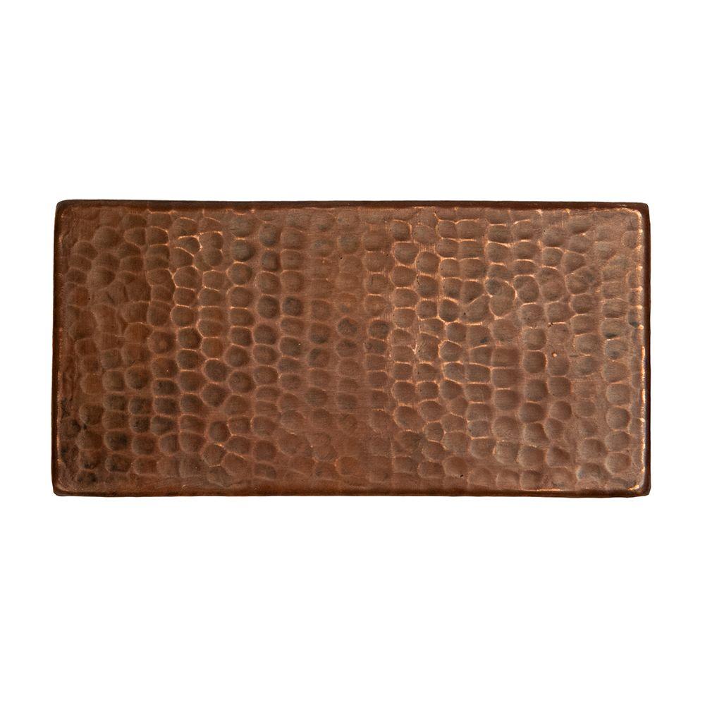 Premier Copper Products 3 in. x 6 in. Hammered Copper Decorative Wall