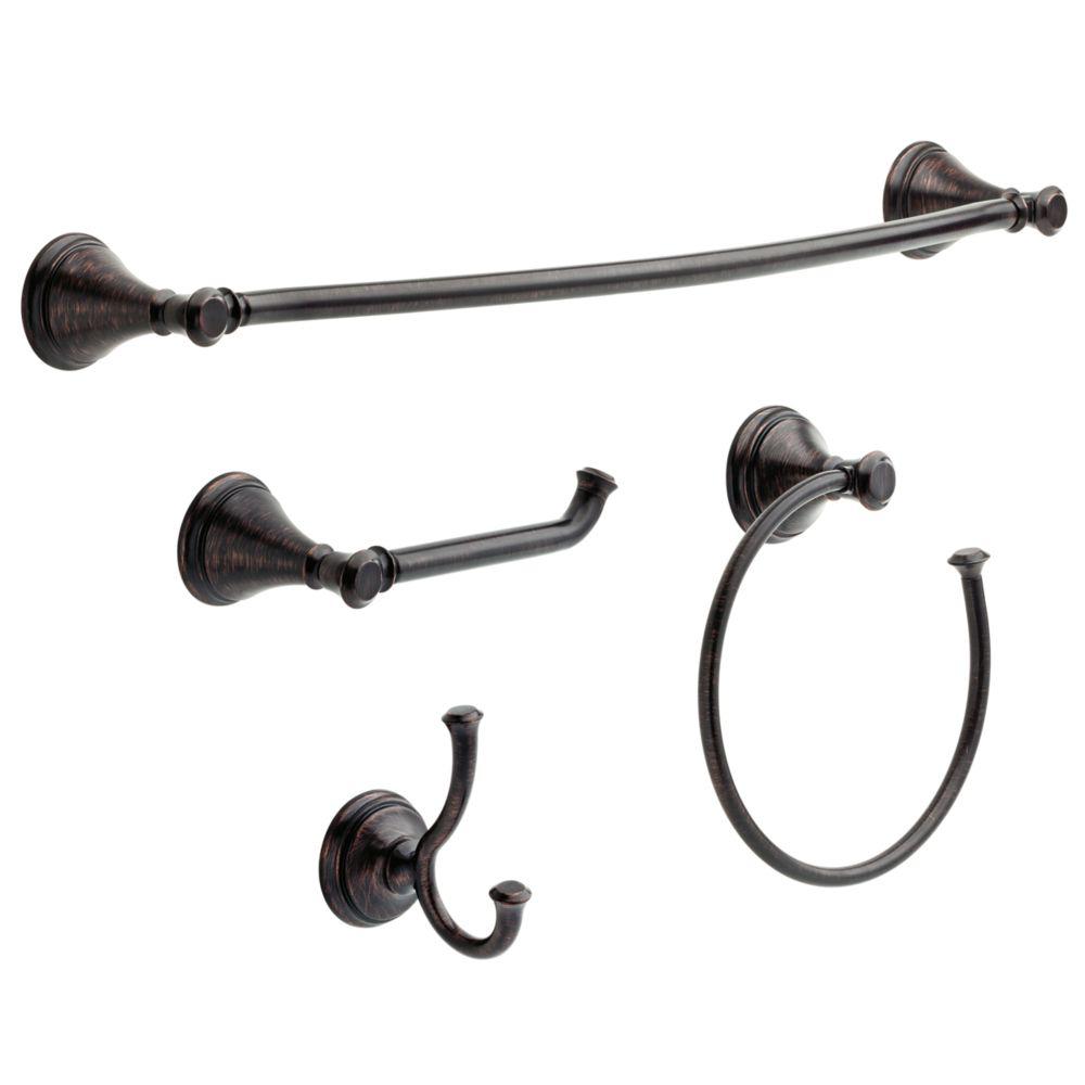 Bronze Bath Hardware Sets Bathroom Hardware The Home Depot
