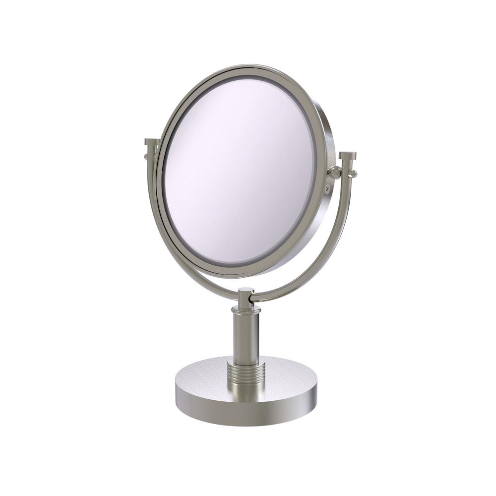 Allied Brass 8 In Vanity Top Makeup Mirror 5x Magnification Satin Nickel