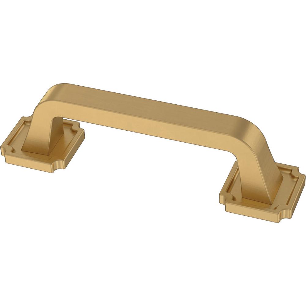 Liberty Notched Backplate 3 In 76 Mm Brushed Brass Drawer Pull