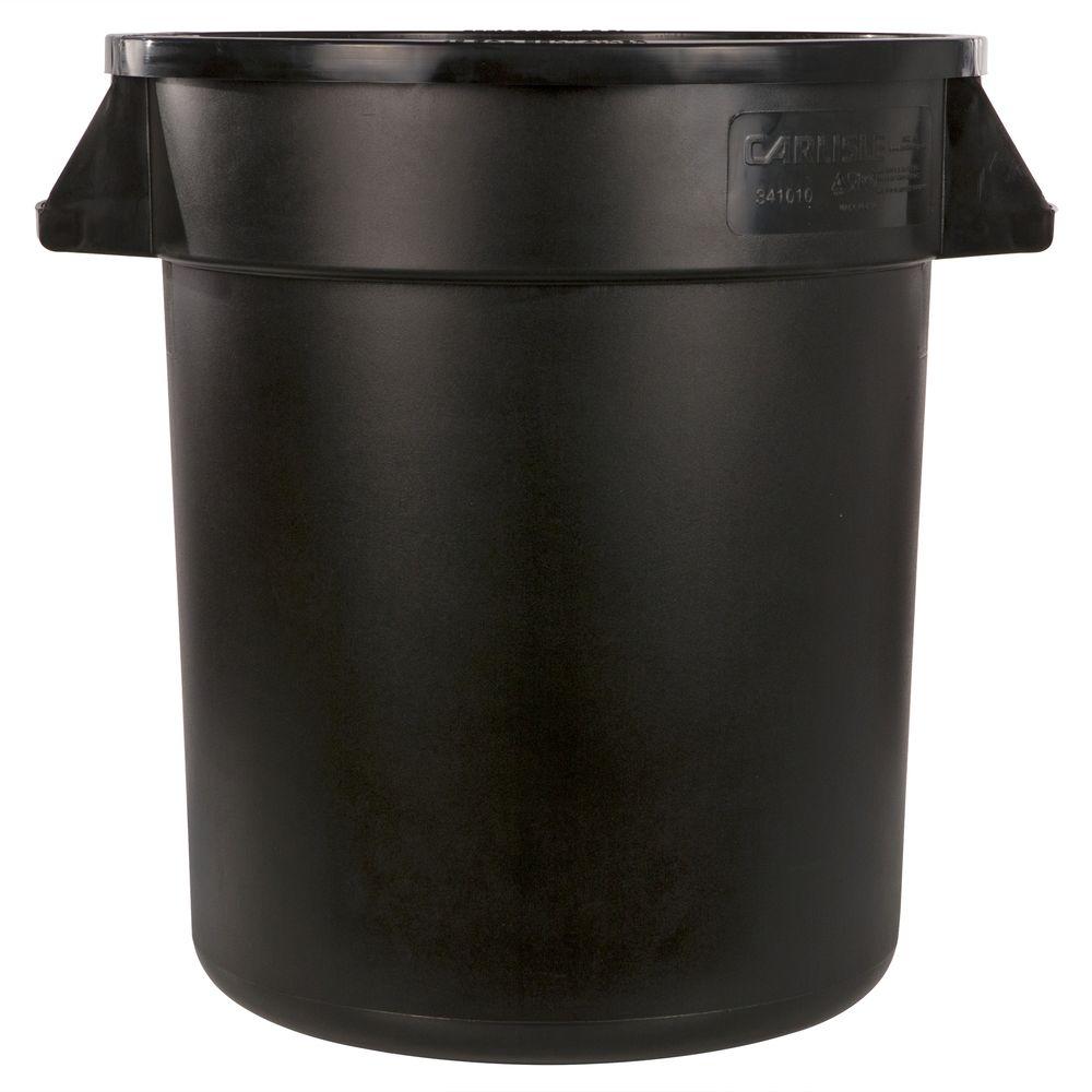 Carlisle Bronco 55 Gal. Black Round Trash Can (2-Pack)-34105503 - The ...