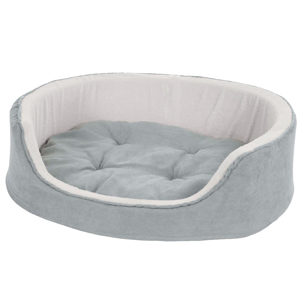 large grey dog bed