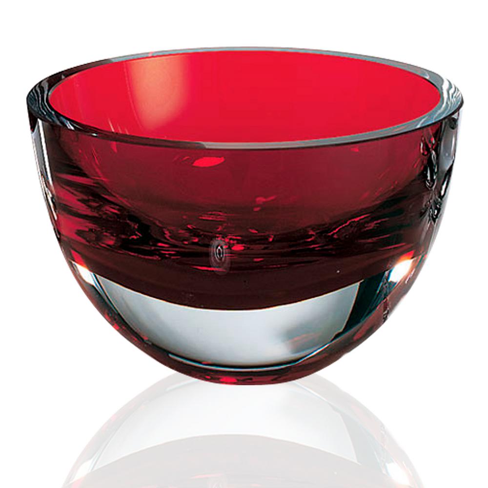 Badash Crystal Penelope 6 In Deep Red Mouth Blown European Lead