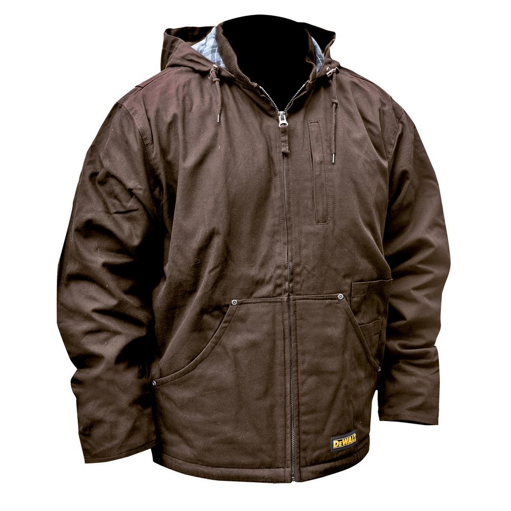 DEWALT Unisex Medium Tobacco Duck Fabric Heated Heavy Duty Work Coat