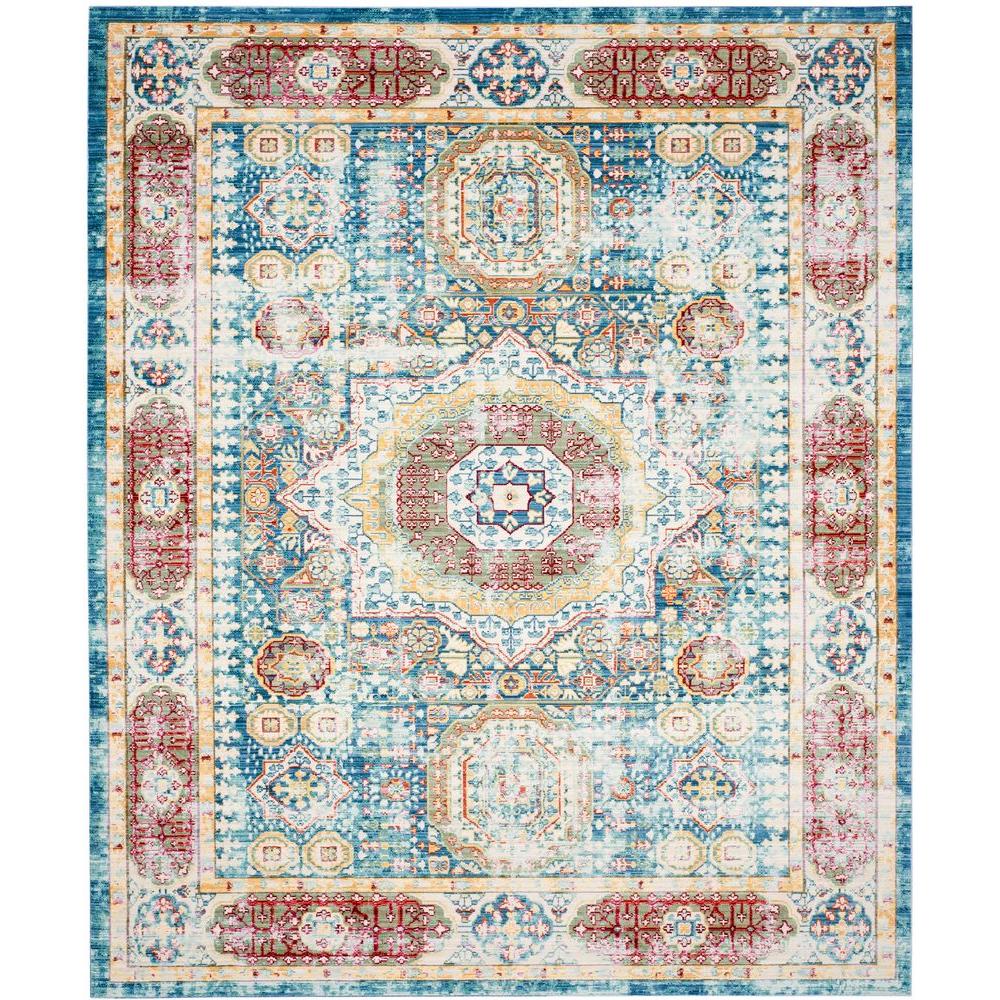 Safavieh Valencia Blue Multi 9 Ft X 12 Area Rug