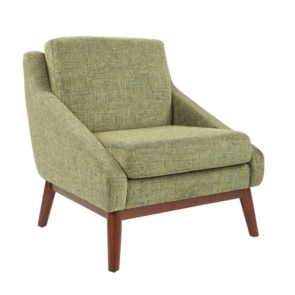 Osp Home Furnishings Davenport Chair In Olive With Coffee Legs Sl4411 Mc2 The Home Depot