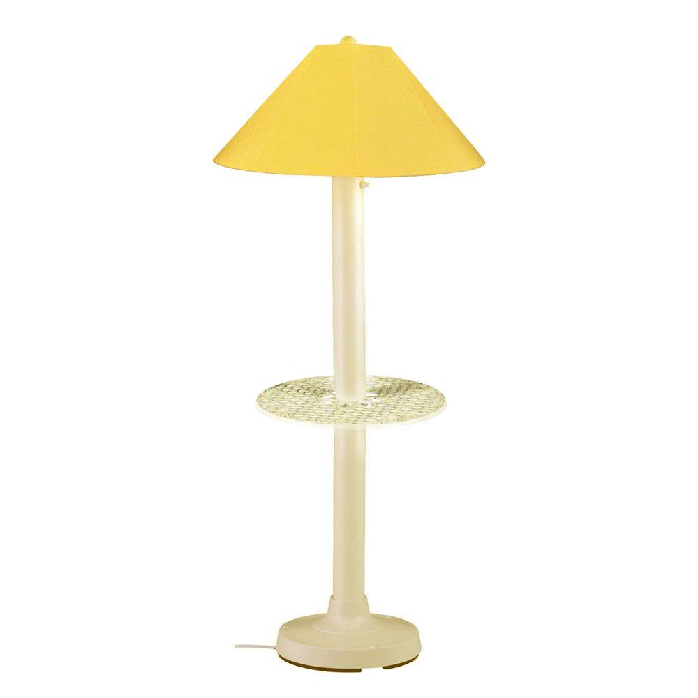 Patio Living Concepts Catalina 63 5 In Bisque Outdoor Floor Lamp Patio Living Concepts Catalina 63 5 In Bisque Outdoor Floor Lamp With Tray Table And Ercup