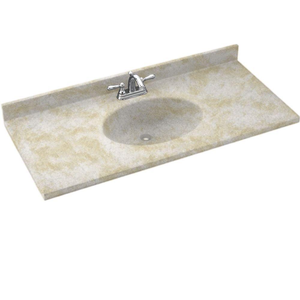 Swanstone Chesapeake 37 in. Solid Surface Vanity Top with ...