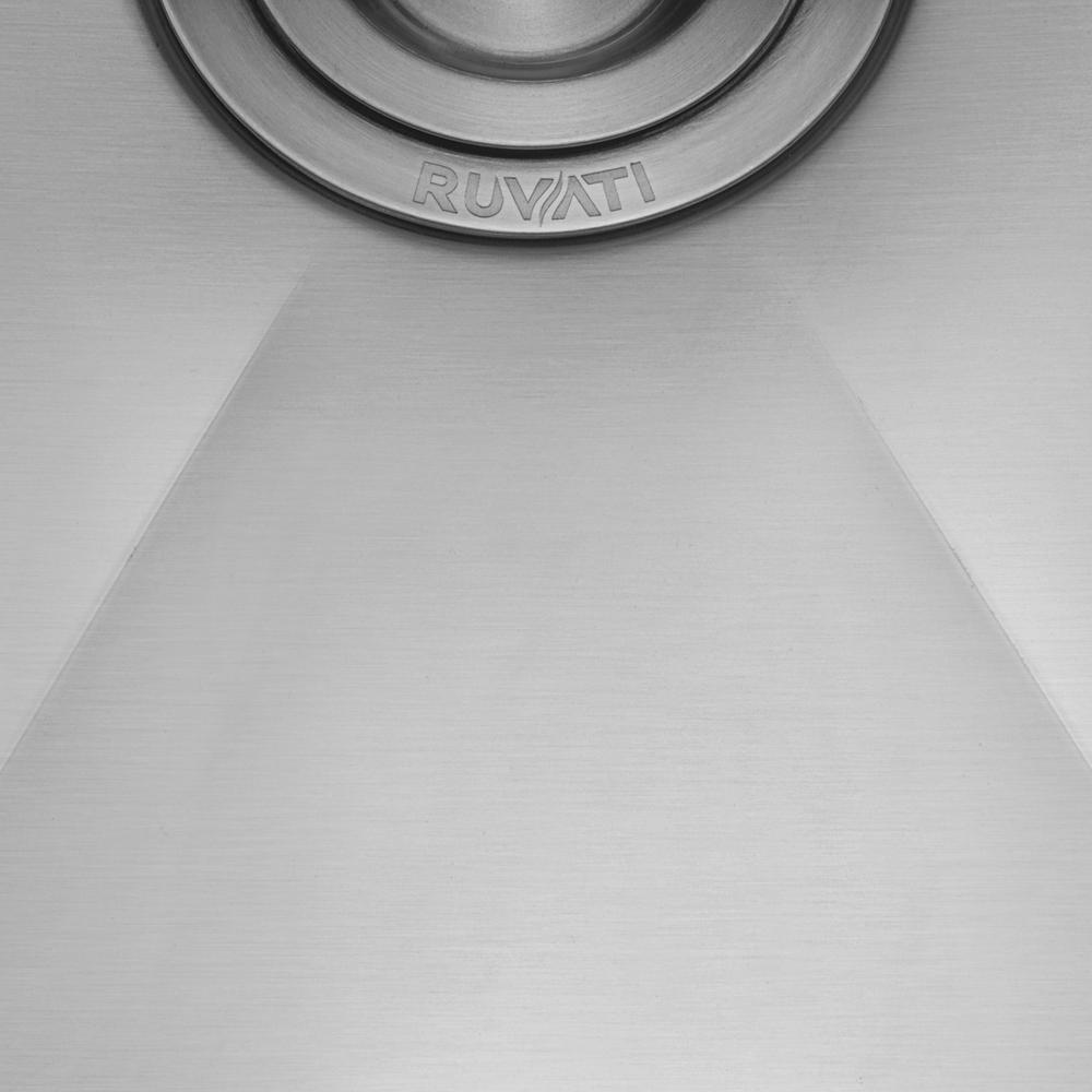Ruvati 50 50 Undermount 16 Gauge Stainless Steel 44 In Corner