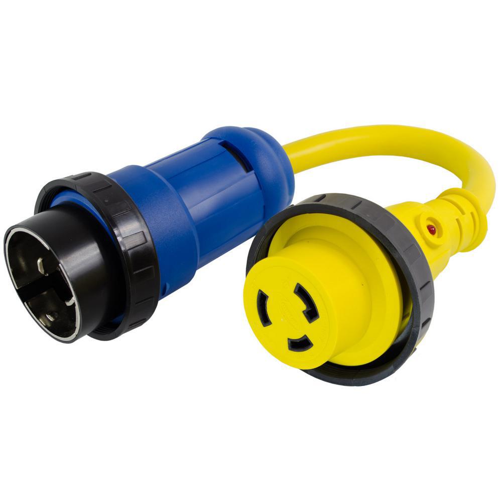 Conntek 1.5 ft. 10/3 Marine Shore Power Adapter 50 Amp 125 ...