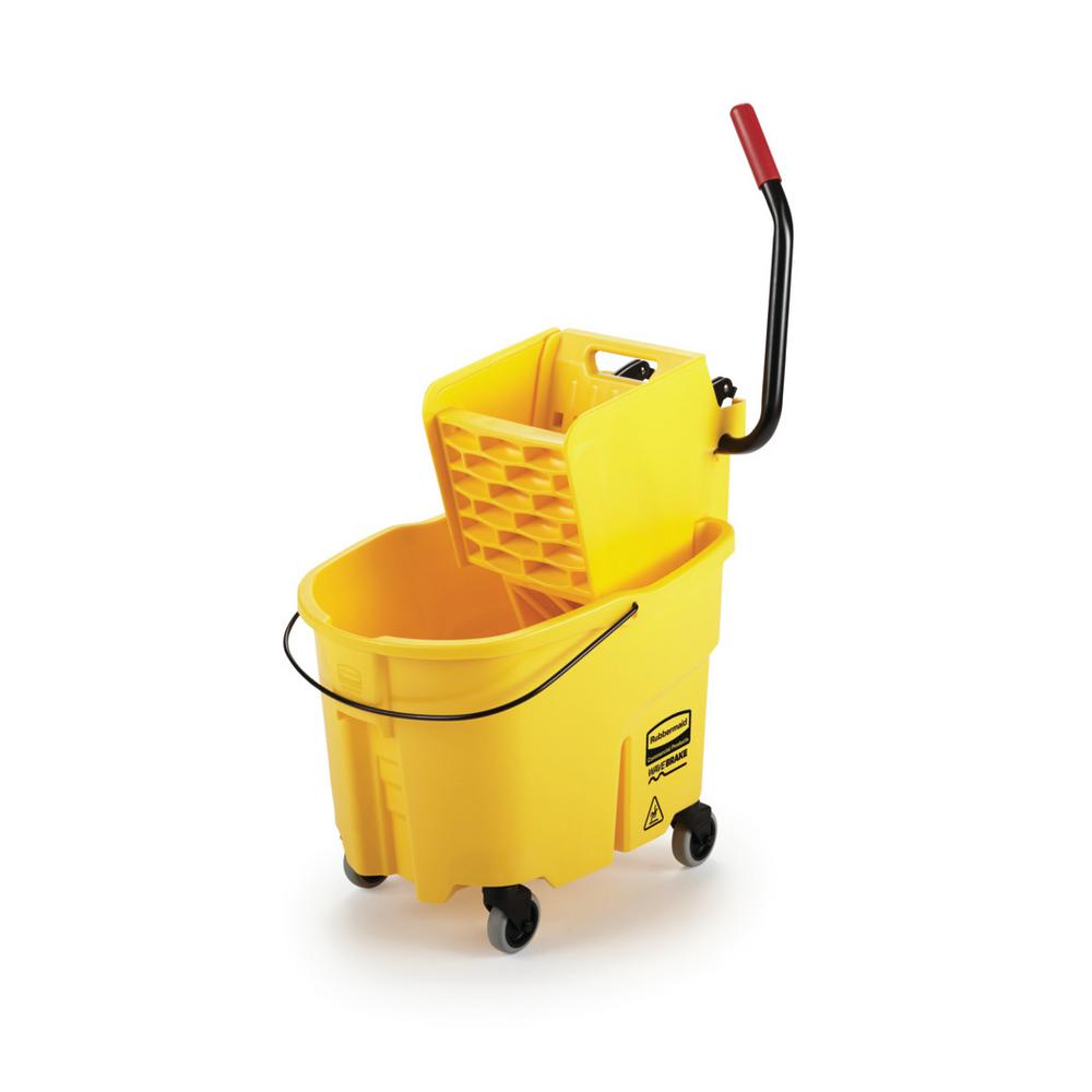 Rubbermaid Q900 Microfiber Flat Mops Press Wring Bucket for sale online