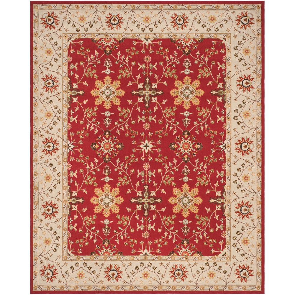 Safavieh Easy Care Red Ivory 8 Ft X 10 Area Rug Ezc751c Safavieh Easy Care Red Ivory 8 Ft X 10 Area Rug