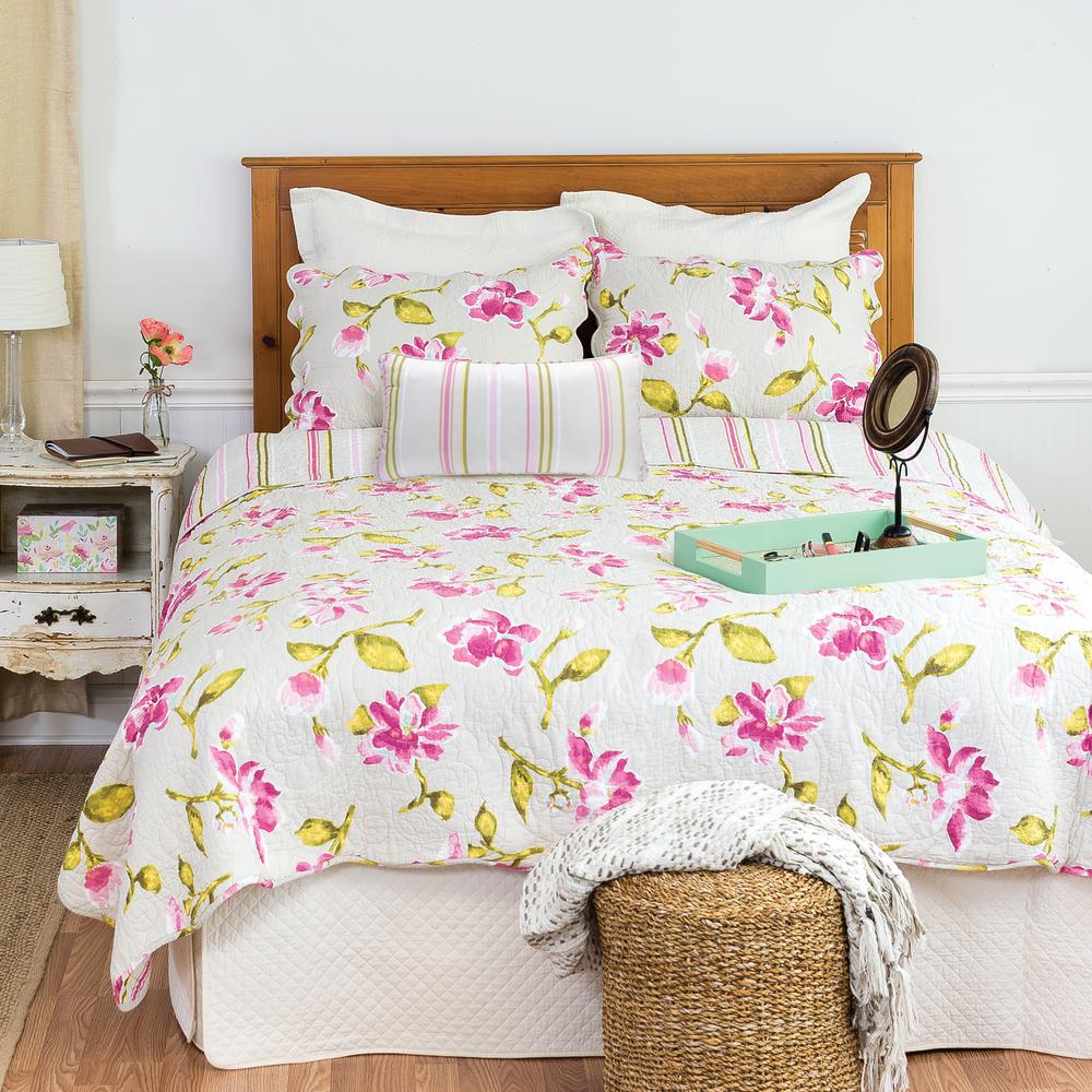 London Fog Bedding Basics Bath The Home Depot White Liliann King Quilt Set