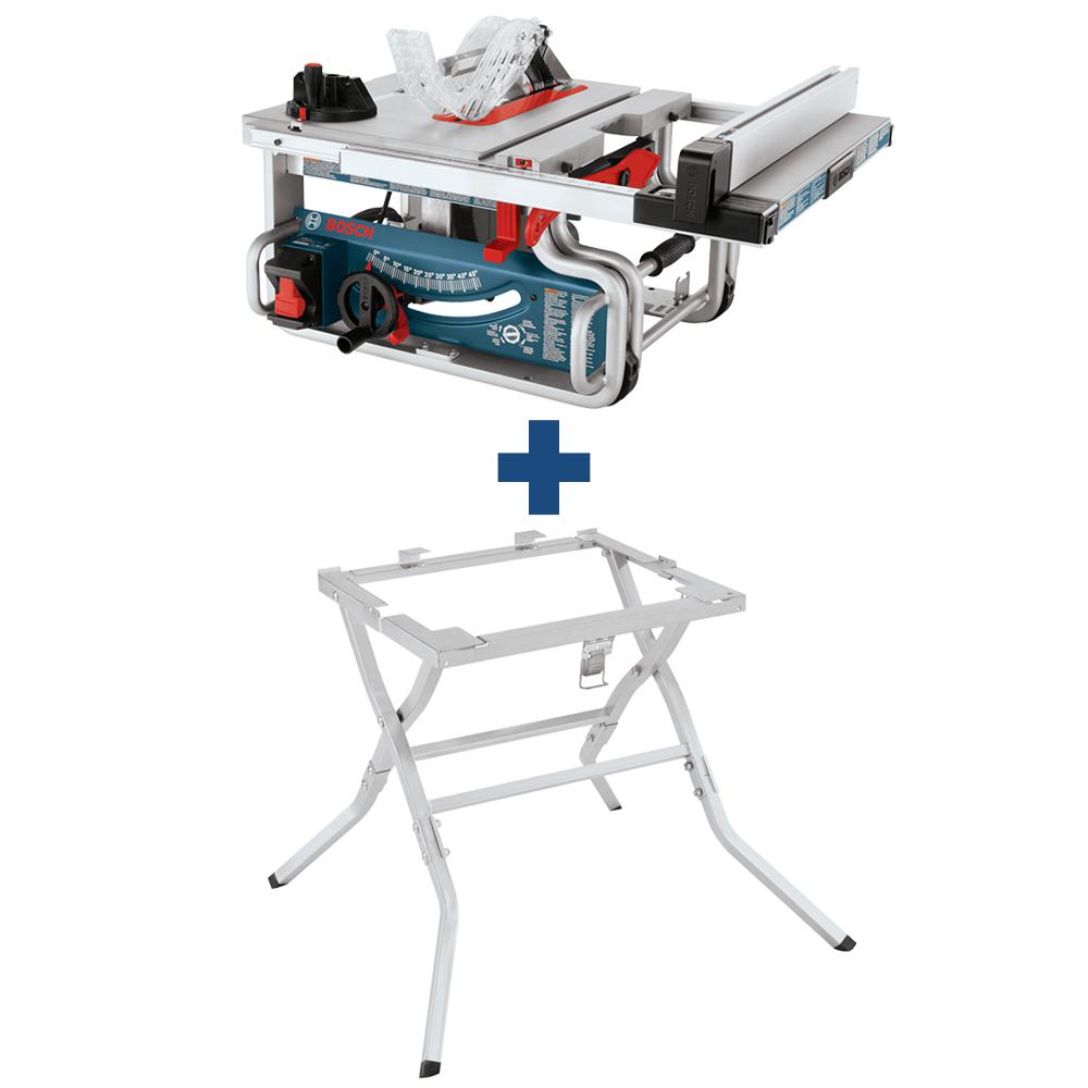 Bosch 15 Amp 10 In Corded Portable Jobsite Table Saw With Gravity