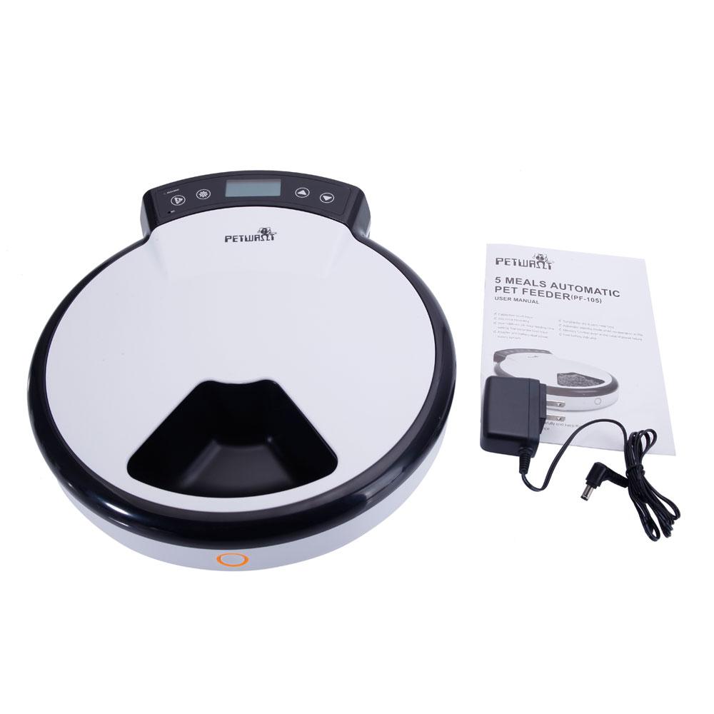 Pf 105 5 Meal White Automatic Pet Feeder Us Plug 15003865 The