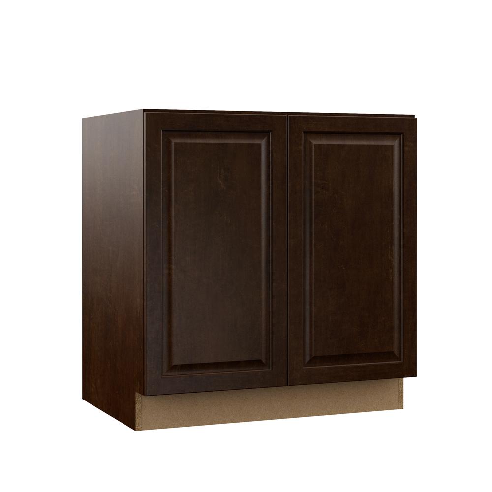 Hampton Bay Designer Series Gretna Embled 33x34 5x23 75 In Full Gretna Embled 33x34 5x23 75 In Full Height Door Base Kitchen Cabinet Espresso