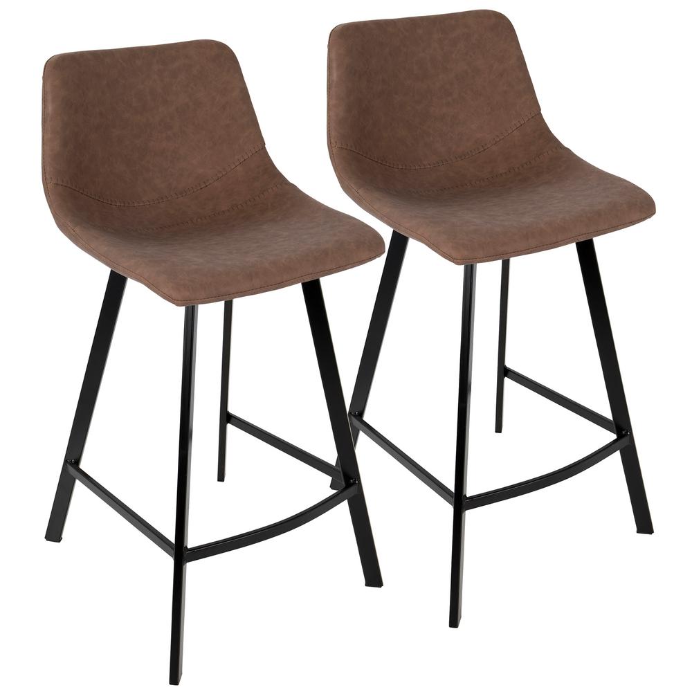 Lumisource Outlaw Brown Counter Stool Faux Suede Set Of Lumisource Outlaw Brown Counter Stool Faux Suede Set Of 2