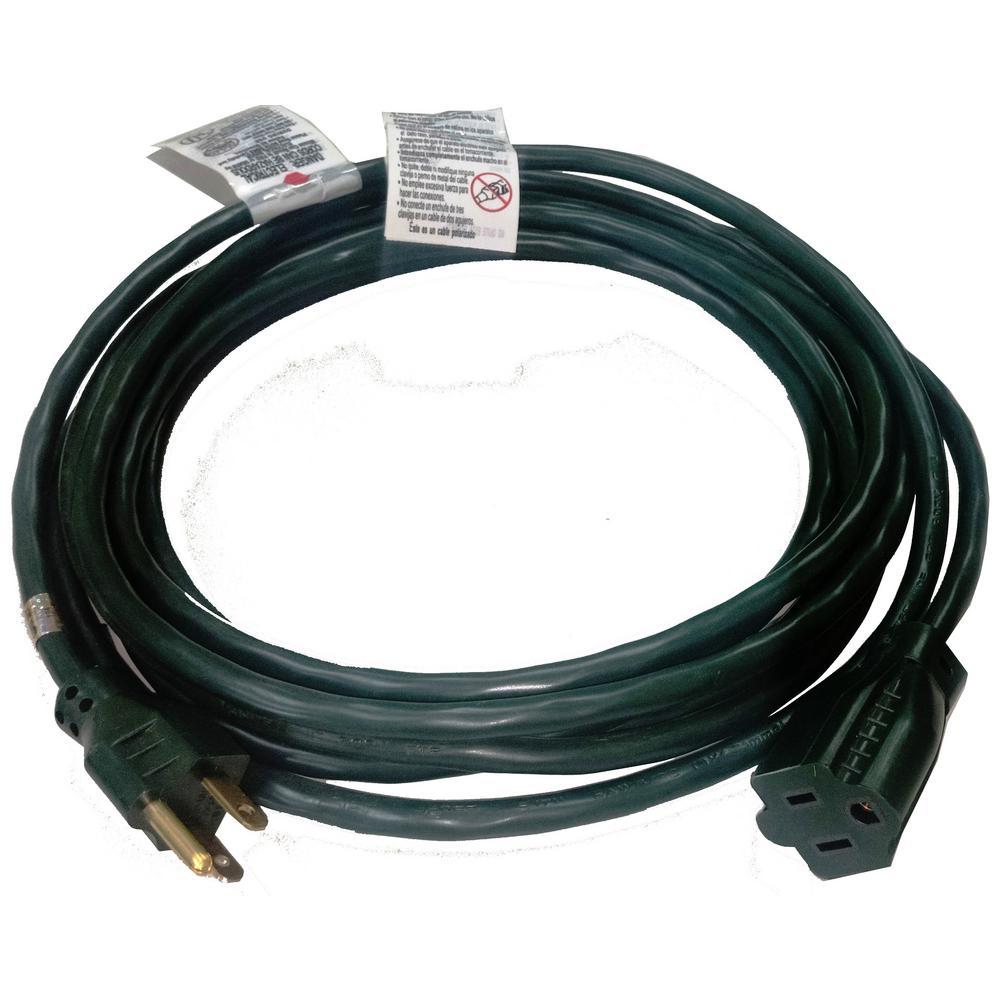 HDX 15 ft. 16/3 HDX Holiday Extension Cord in Green60015HDX The Home