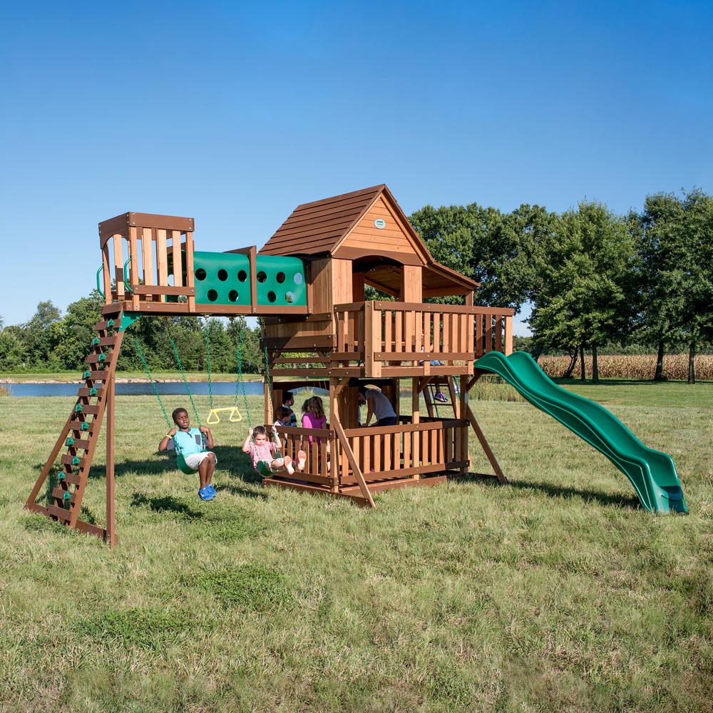 valleyview deluxe wooden playset