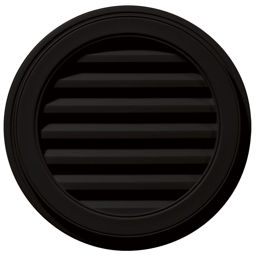 Builders Edge 18 In. X 24 In. Rectangle Gable Vent In Black ...