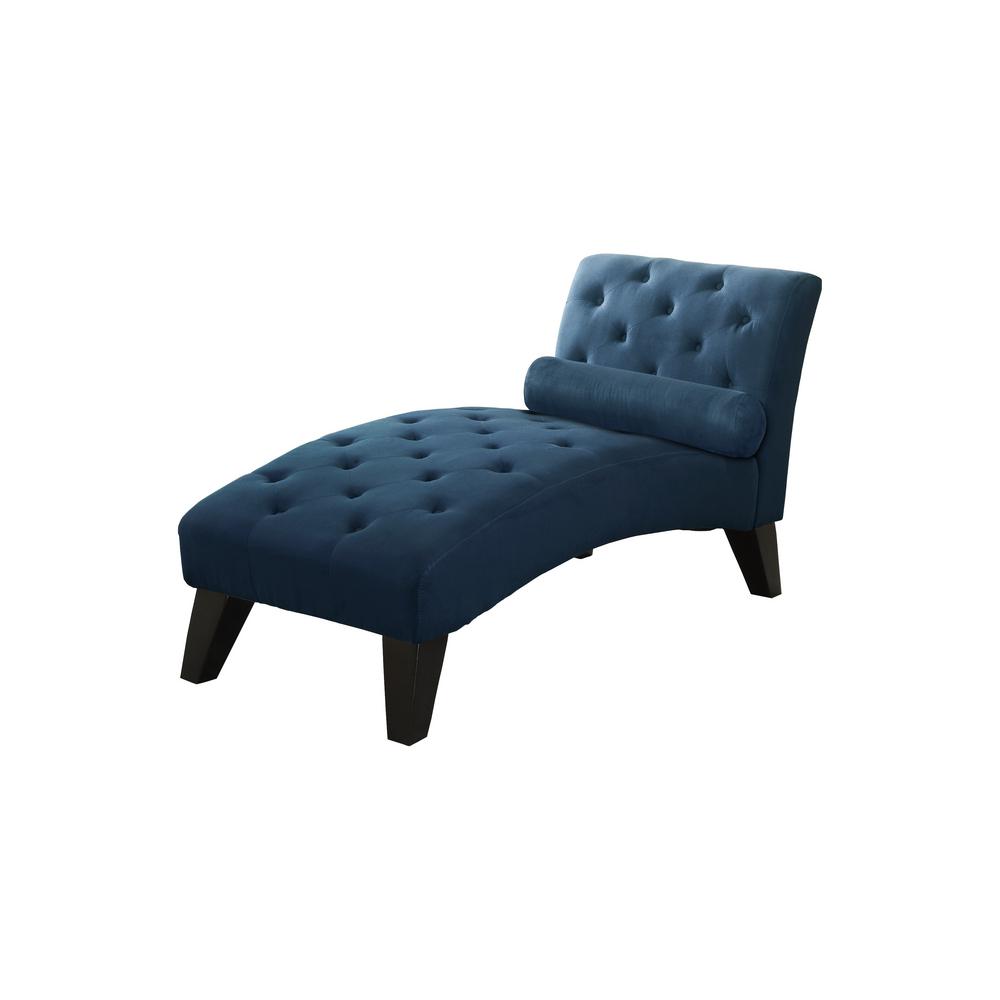 Blue Microfiber Chaise Lounge 90022-11BL - The Home Depot