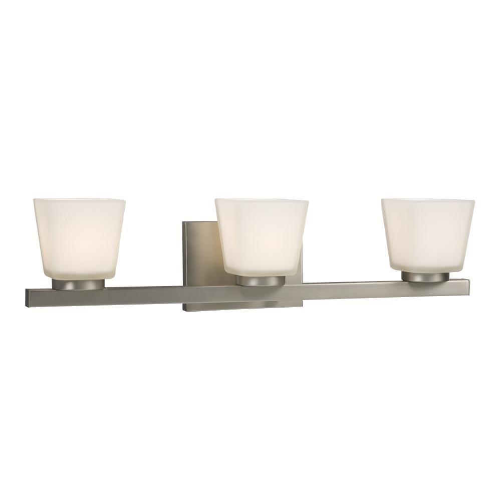Filament Design Negron 3Light Brushed Nickel Halogen Bath Vanity Light