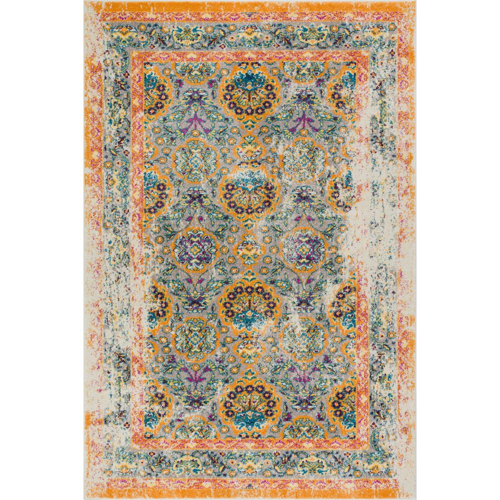 Well Woven Laurent Sorrenti Orange 5 ft. x 7 ft. Vintage Antique Look