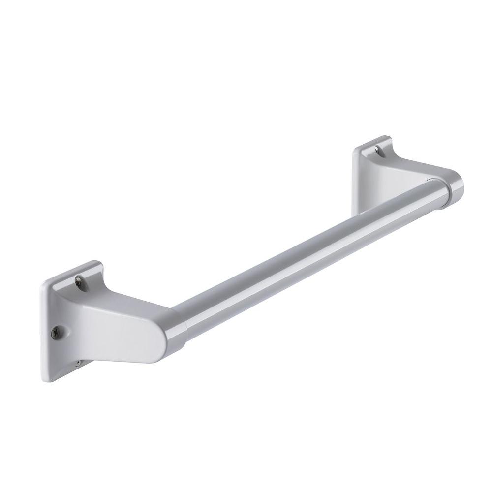 Glacier Bay 16 in. x 7/8 in. Exposed Screw Assist Bar in White-20135 ...