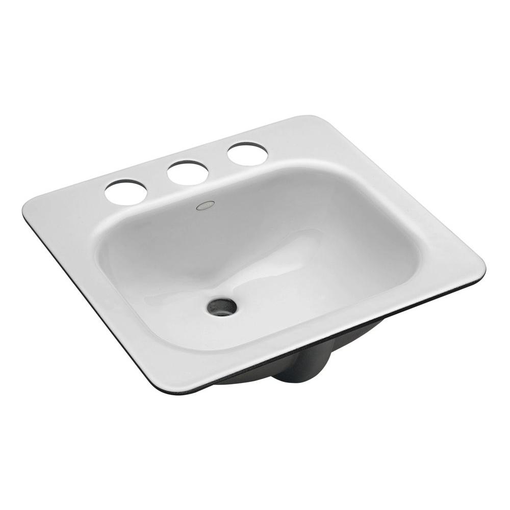 KOHLER Tahoe Undermount Cast Iron Bathroom Sink in White with Overflow