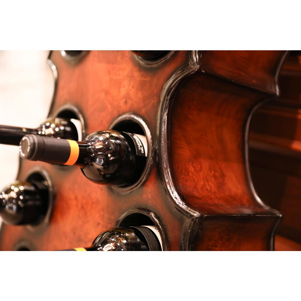 Bottle Wooden Cello Shaped Wine Rack